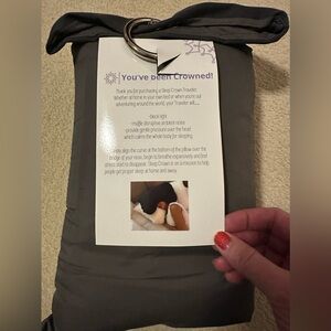 Sleep Crown Traveler Pillow, charcoal, brand new in packaging